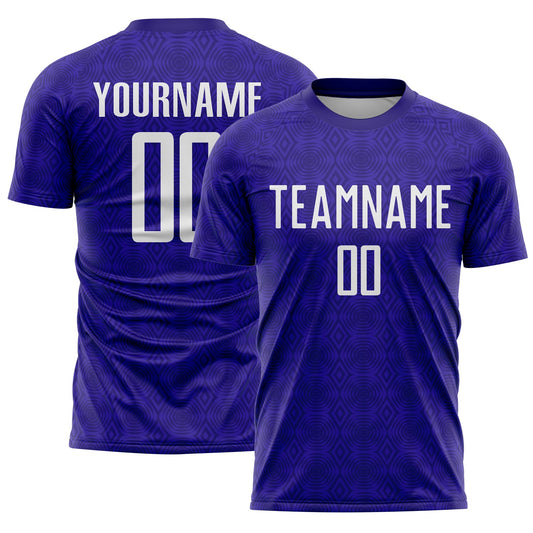 Custom Dark Purple Black Geometric Shapes Sublimation Soccer Uniform Jersey - Sky-Custom