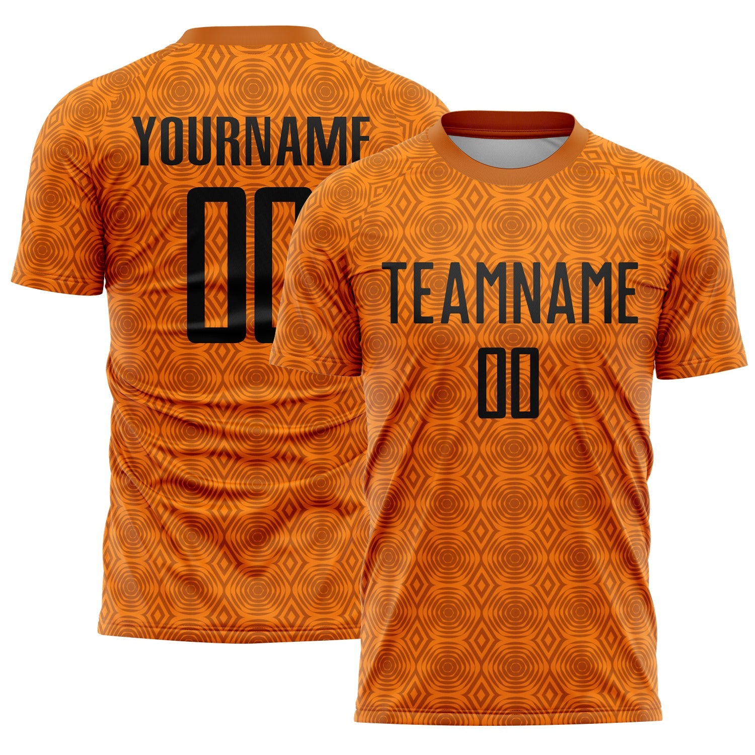 Custom Texas Orange Black-Bay Orange Geometric Shapes Sublimation Soccer Uniform Jersey - Sky-Custom
