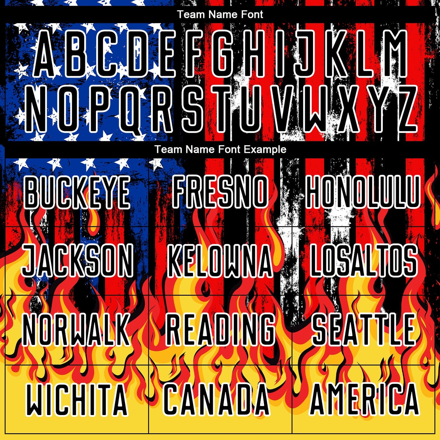 Custom Black Red Royal-Gold American Flag Flame Sublimation Soccer Uniform Jersey - Sky-Custom