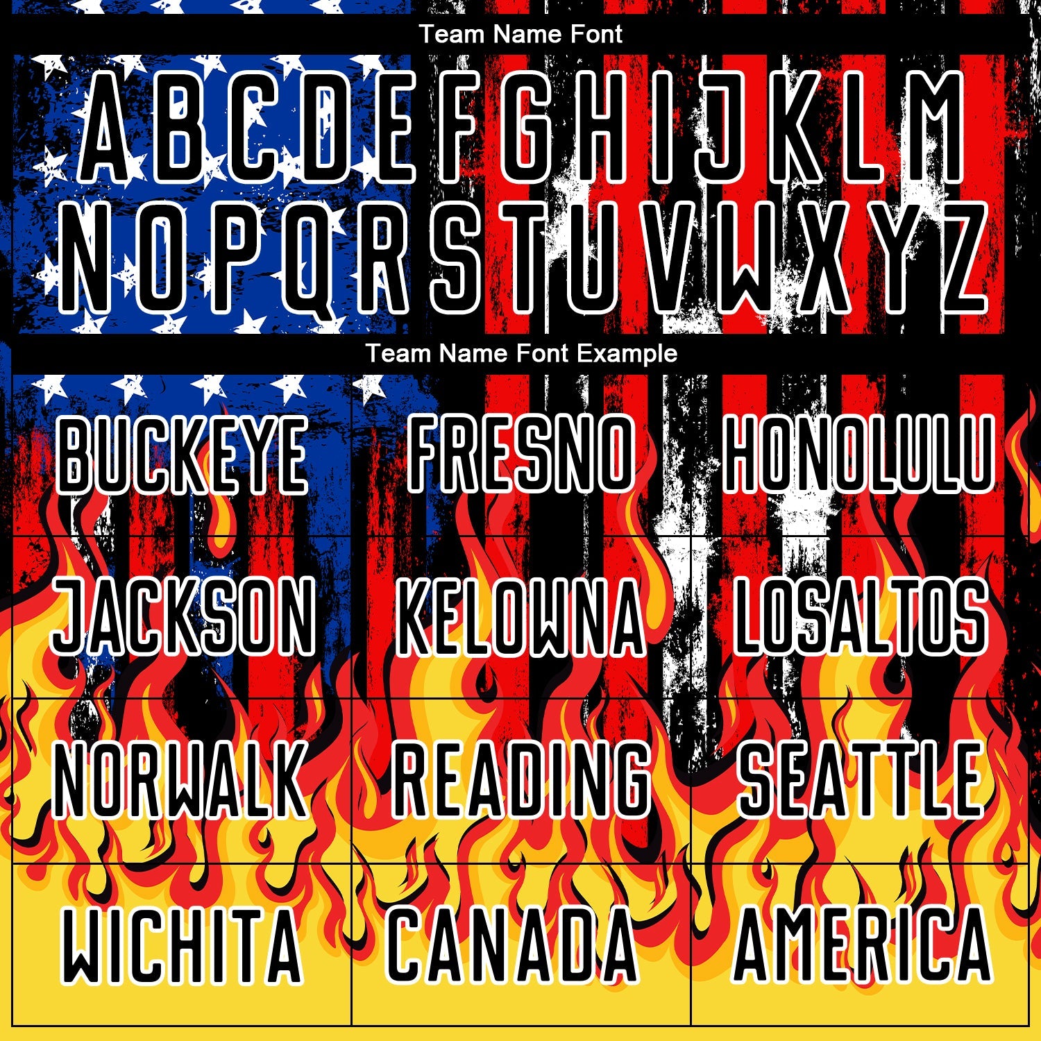 Custom Black Red Royal-Gold American Flag Flame Sublimation Soccer Uniform Jersey - Sky-Custom