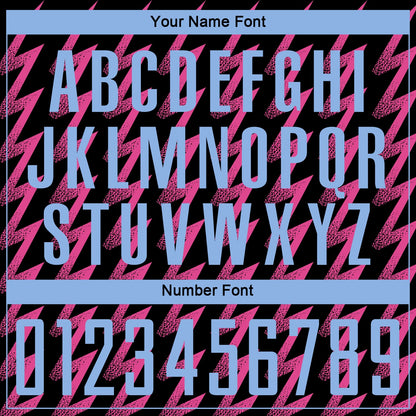 Custom Black Light Blue-Pink Zigzag Shape Sublimation Soccer Uniform Jersey - Sky-Custom