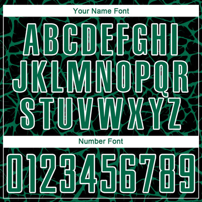 Custom Black Kelly Green-White Abstract Network Splash Sublimation Soccer Uniform Jersey - Sky-Custom