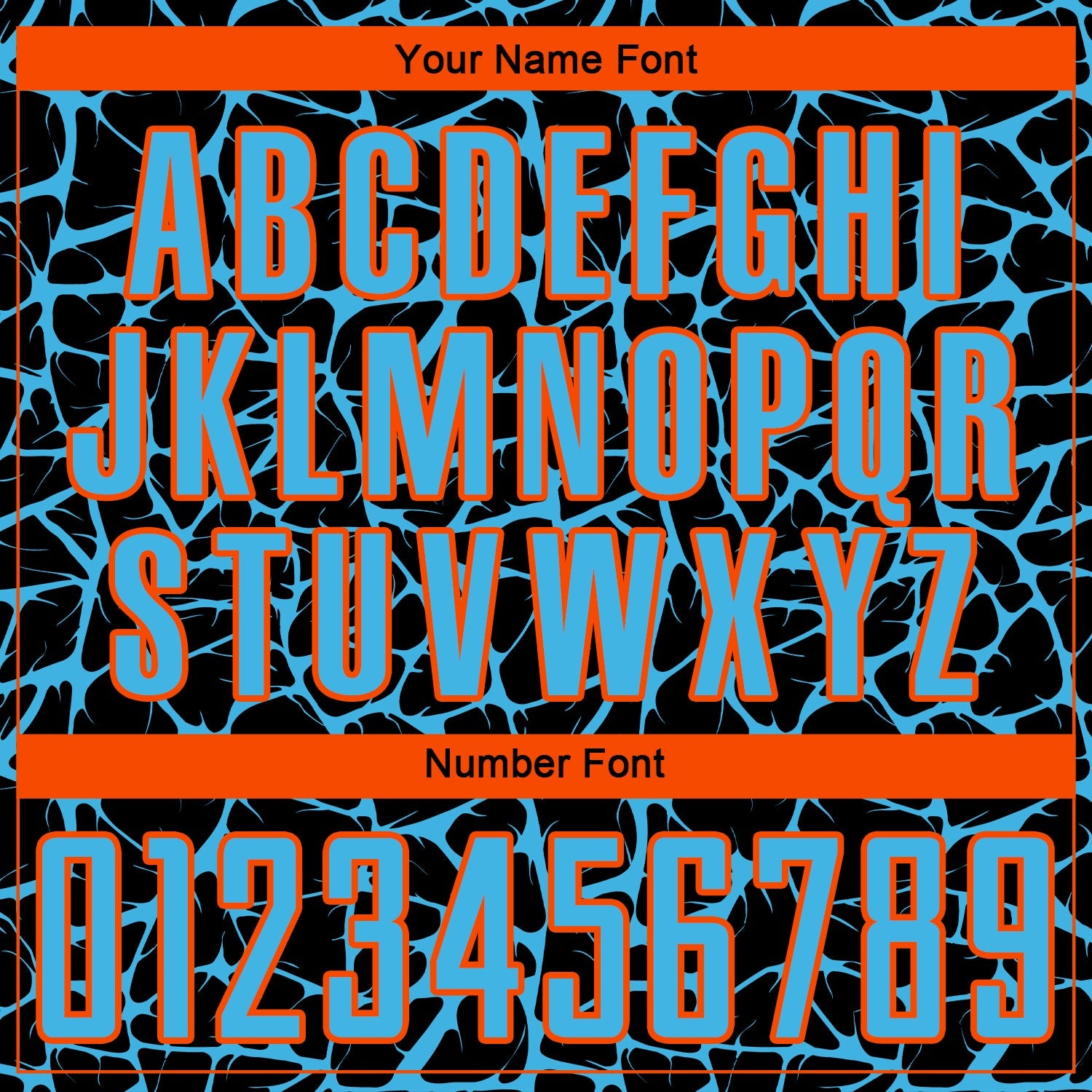 Custom Black Sky Blue-Orange Abstract Network Splash Sublimation Soccer Uniform Jersey - Sky-Custom