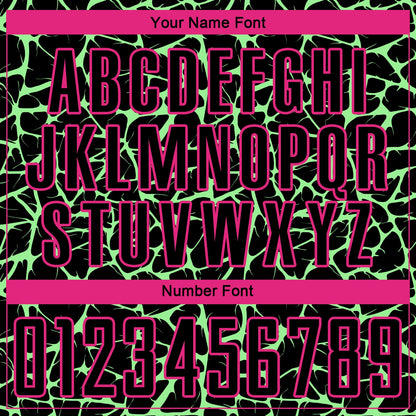 Custom Black Pea Green-Hot Pink Abstract Network Splash Sublimation Soccer Uniform Jersey - Sky-Custom