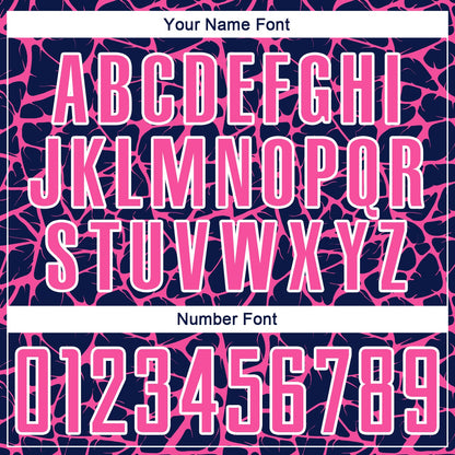Custom Navy Pink-White Abstract Network Splash Sublimation Soccer Uniform Jersey - Sky-Custom