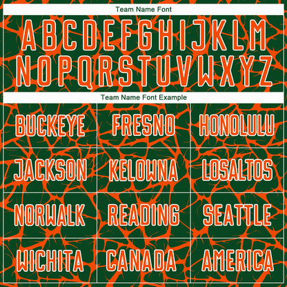 Custom Green Orange-White Abstract Network Splash Sublimation Soccer Uniform Jersey - Sky-Custom