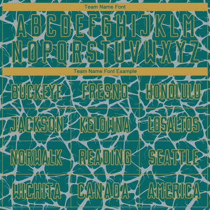 Custom Teal Gray-Old Gold Abstract Network Splash Sublimation Soccer Uniform Jersey - Sky-Custom