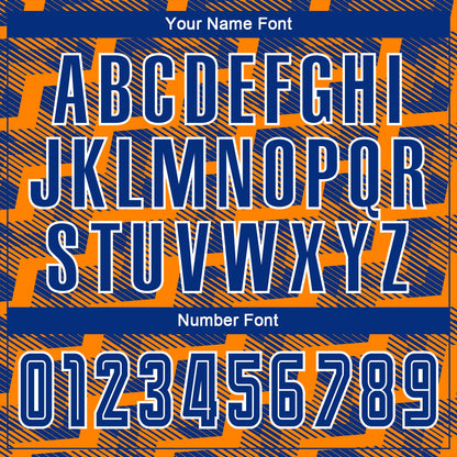 Custom Royal Bay Orange-White Line Sublimation Soccer Uniform Jersey - Sky-Custom