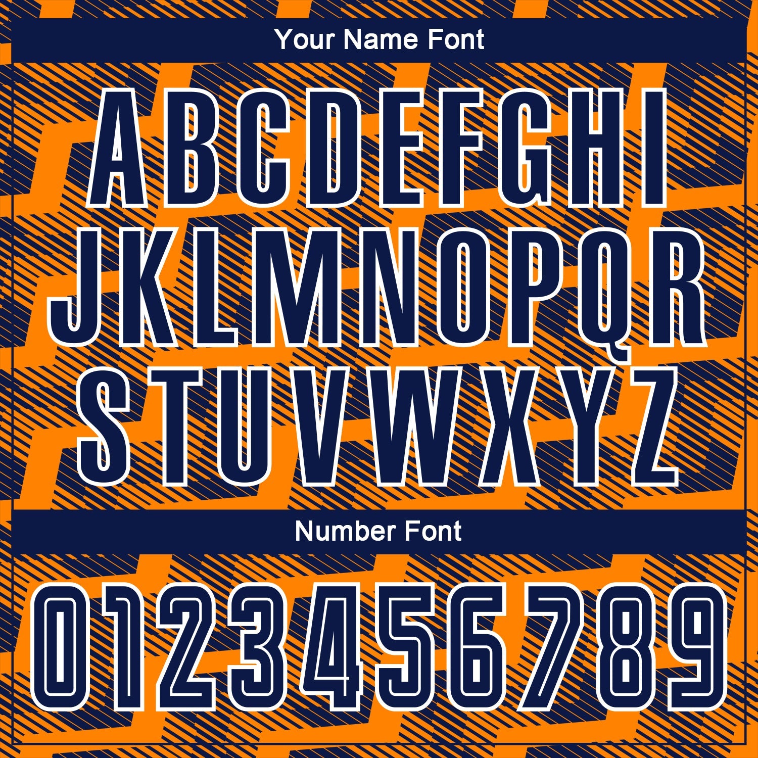Custom Navy Bay Orange-White Line Sublimation Soccer Uniform Jersey - Sky-Custom