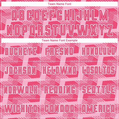 Custom Neon Pink Light Pink-White Line Sublimation Soccer Uniform Jersey - Sky-Custom