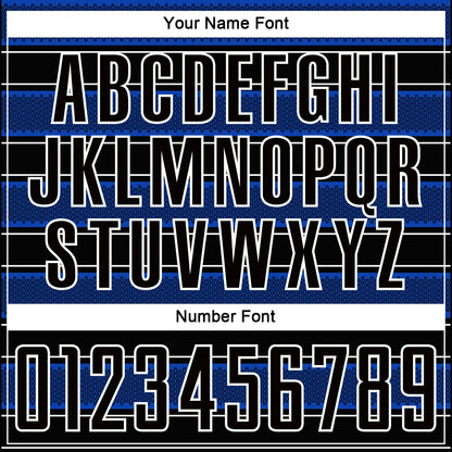 Custom Black Thunder Blue-White Geometric Shapes And Line Sublimation Soccer Uniform Jersey - Sky-Custom