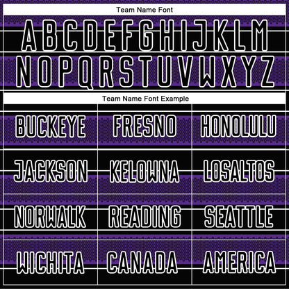 Custom Black Purple-White Geometric Shapes And Line Sublimation Soccer Uniform Jersey - Sky-Custom