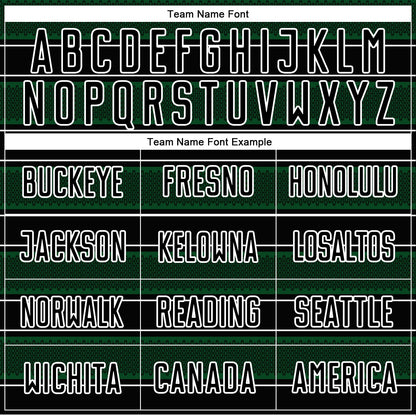 Custom Black Green-White Geometric Shapes And Line Sublimation Soccer Uniform Jersey - Sky-Custom