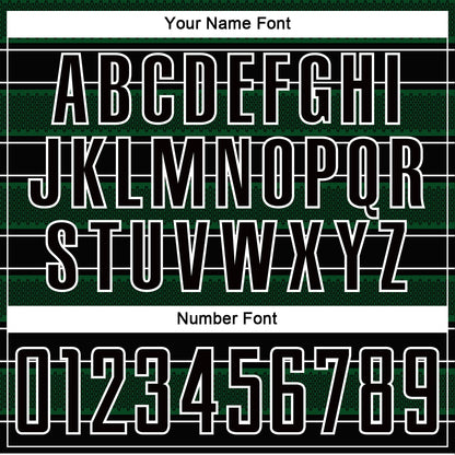 Custom Black Green-White Geometric Shapes And Line Sublimation Soccer Uniform Jersey - Sky-Custom