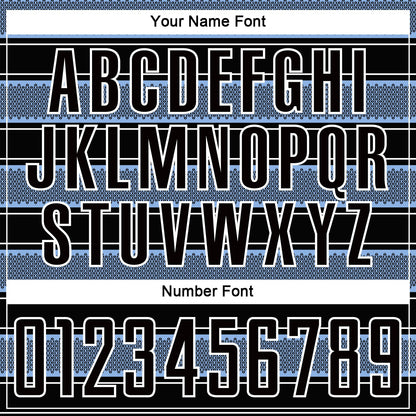 Custom Black Light Blue-White Geometric Shapes And Line Sublimation Soccer Uniform Jersey - Sky-Custom