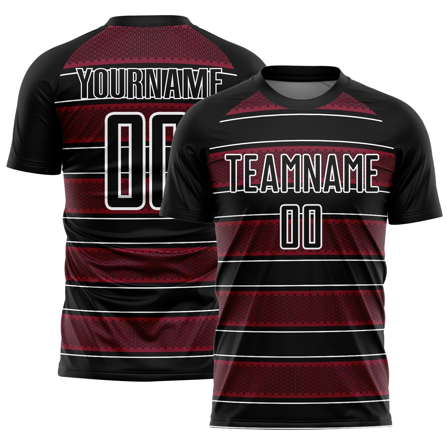 Custom Black Crimson-White Geometric Shapes And Line Sublimation Soccer Uniform Jersey - Sky-Custom