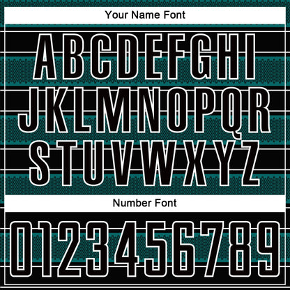 Custom Black Teal-White Geometric Shapes And Line Sublimation Soccer Uniform Jersey - Sky-Custom