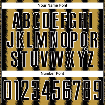 Custom Black Old Gold-White Line Sublimation Soccer Uniform Jersey - Sky-Custom