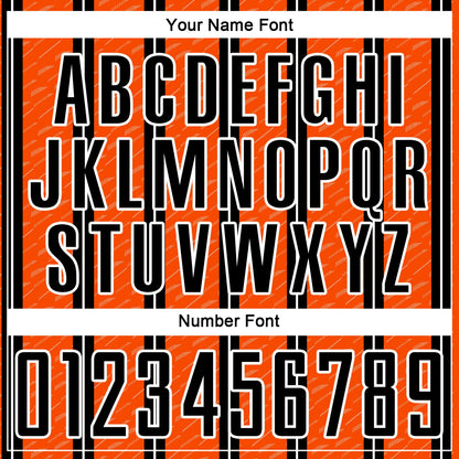 Custom Black Orange-White Line Sublimation Soccer Uniform Jersey - Sky-Custom
