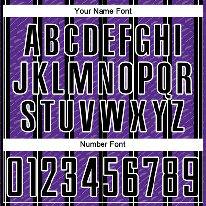 Custom Black Purple-White Line Sublimation Soccer Uniform Jersey - Sky-Custom