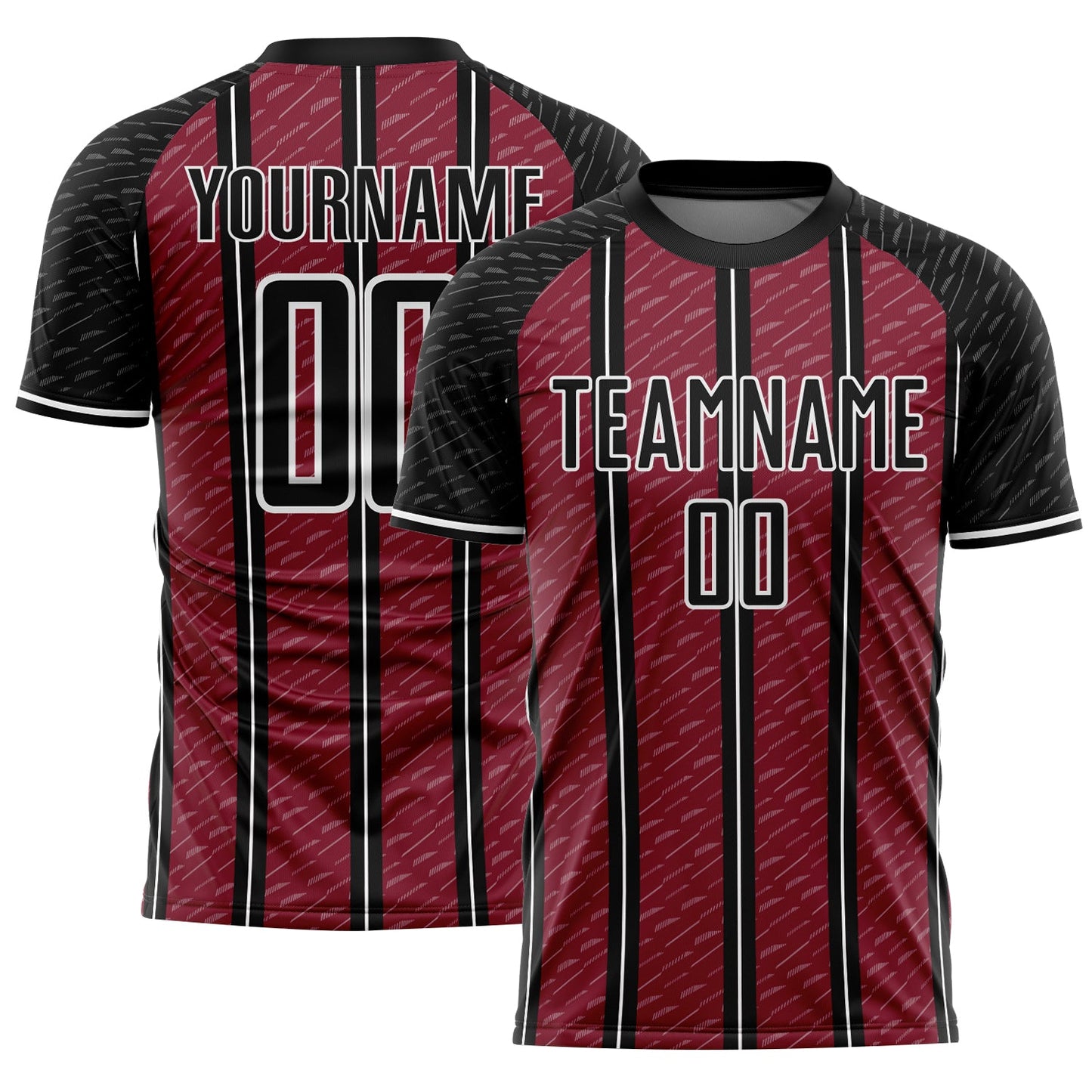 Custom Black Crimson-White Line Sublimation Soccer Uniform Jersey - Sky-Custom