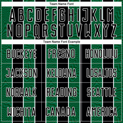 Custom Black Kelly Green-White Line Sublimation Soccer Uniform Jersey - Sky-Custom