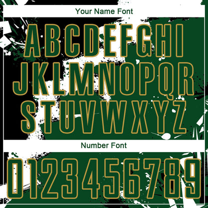 Custom Black Green-Old Gold Splash Sublimation Soccer Uniform Jersey - Sky-Custom