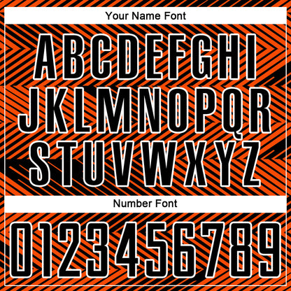 Custom Orange Black-White Line Sublimation Soccer Uniform Jersey - Sky-Custom