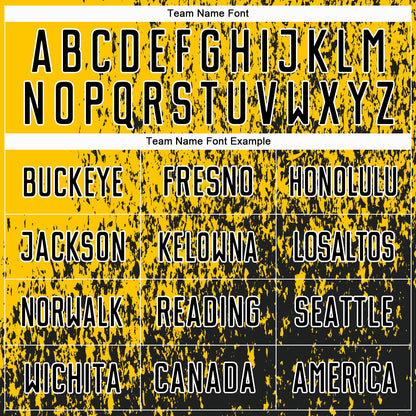 Custom Yellow Black-White Abstract Fragment Art Sublimation Soccer Uniform Jersey - Sky-Custom