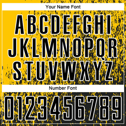 Custom Yellow Black-White Abstract Fragment Art Sublimation Soccer Uniform Jersey - Sky-Custom