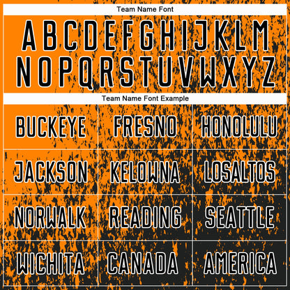 Custom Bay Orange Black-White Abstract Fragment Art Sublimation Soccer Uniform Jersey - Sky-Custom