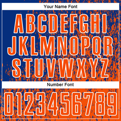 Custom Royal Orange-White Abstract Fragment Art Sublimation Soccer Uniform Jersey - Sky-Custom