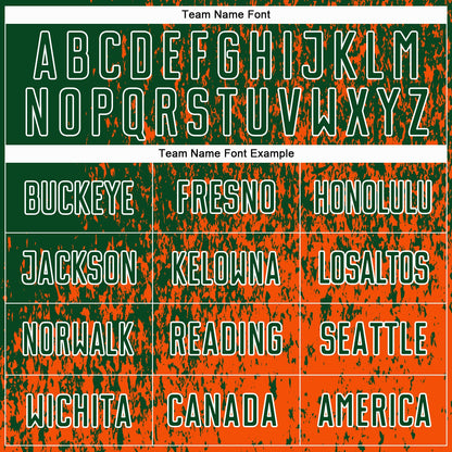 Custom Green Orange-White Abstract Fragment Art Sublimation Soccer Uniform Jersey - Sky-Custom