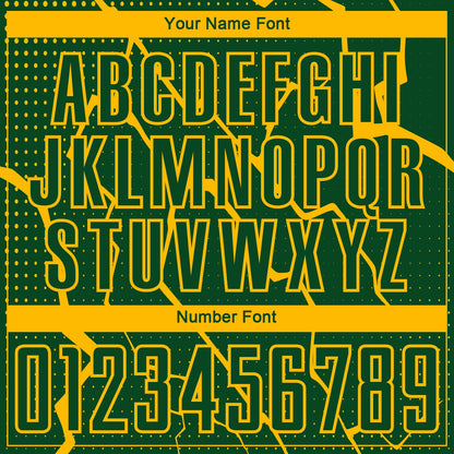 Custom Green Gold Lightning Sublimation Soccer Uniform Jersey - Sky-Custom
