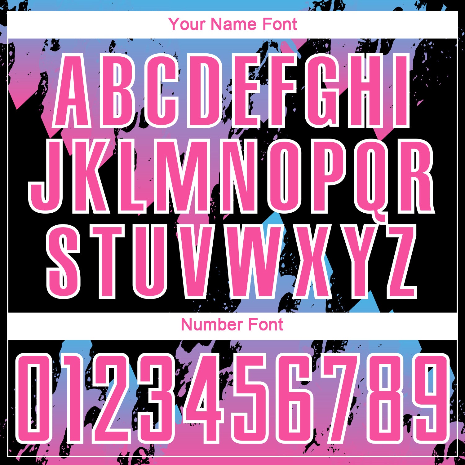 Custom Pink Sky Blue-Black Splash Sublimation Soccer Uniform Jersey - Sky-Custom