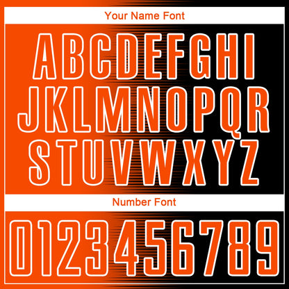 Custom Black Orange-White Gradient Line Sublimation Soccer Uniform Jersey - Sky-Custom