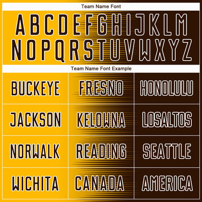 Custom Brown Gold-White Gradient Line Sublimation Soccer Uniform Jersey - Sky-Custom