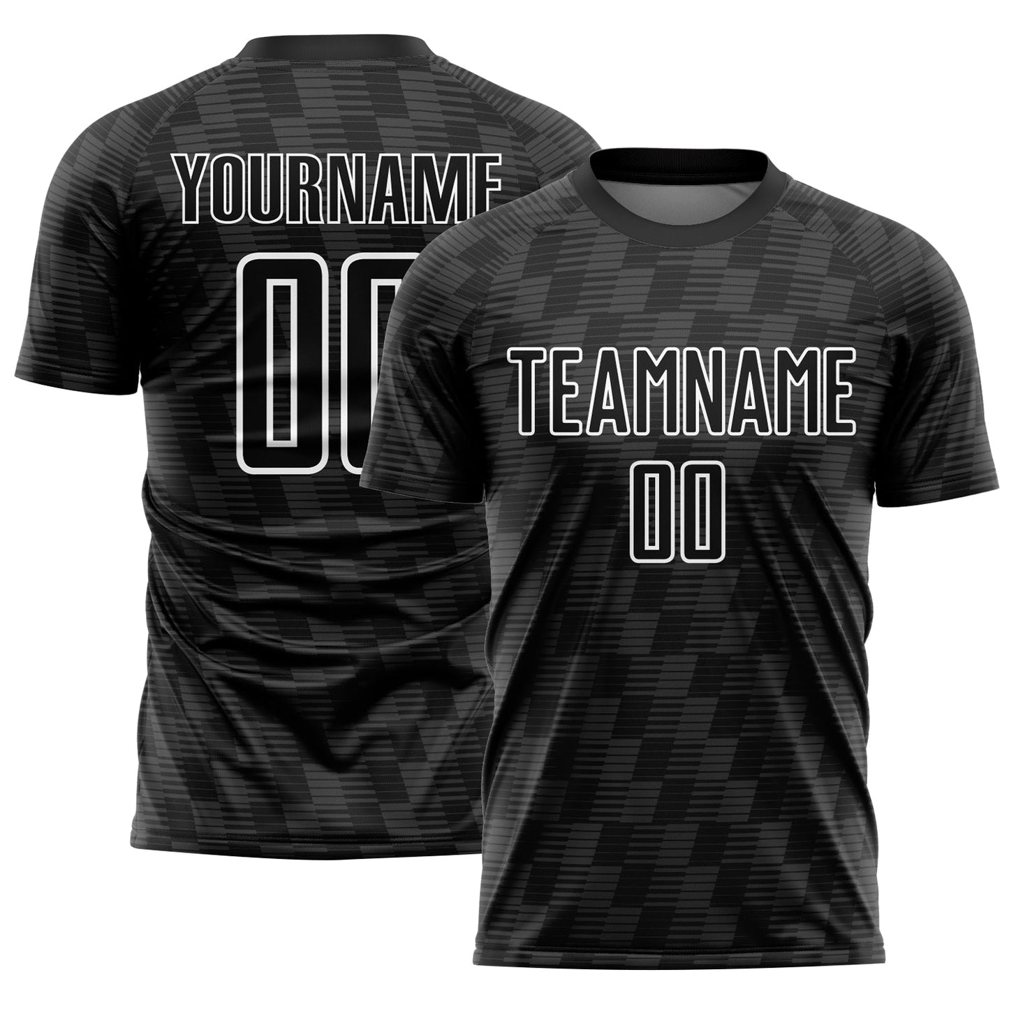 Custom Black White Line Sublimation Soccer Uniform Jersey - Sky-Custom