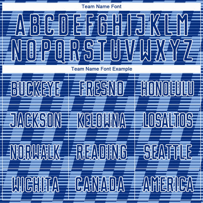 Custom Royal Light Blue-White Line Sublimation Soccer Uniform Jersey - Sky-Custom
