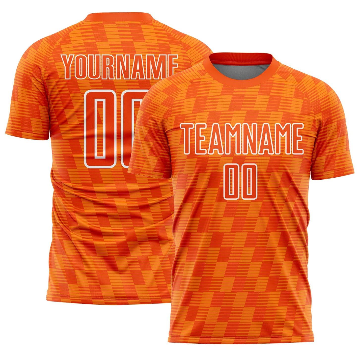 Custom Orange Bay Orange-White Line Sublimation Soccer Uniform Jersey - Sky-Custom