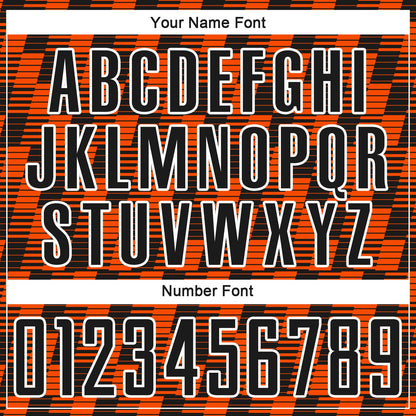 Custom Black Orange-White Line Sublimation Soccer Uniform Jersey - Sky-Custom