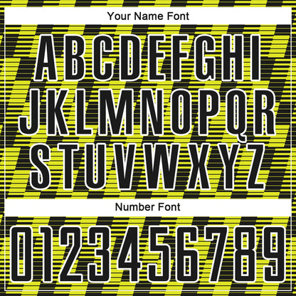 Custom Black Neon Yellow-White Line Sublimation Soccer Uniform Jersey - Sky-Custom