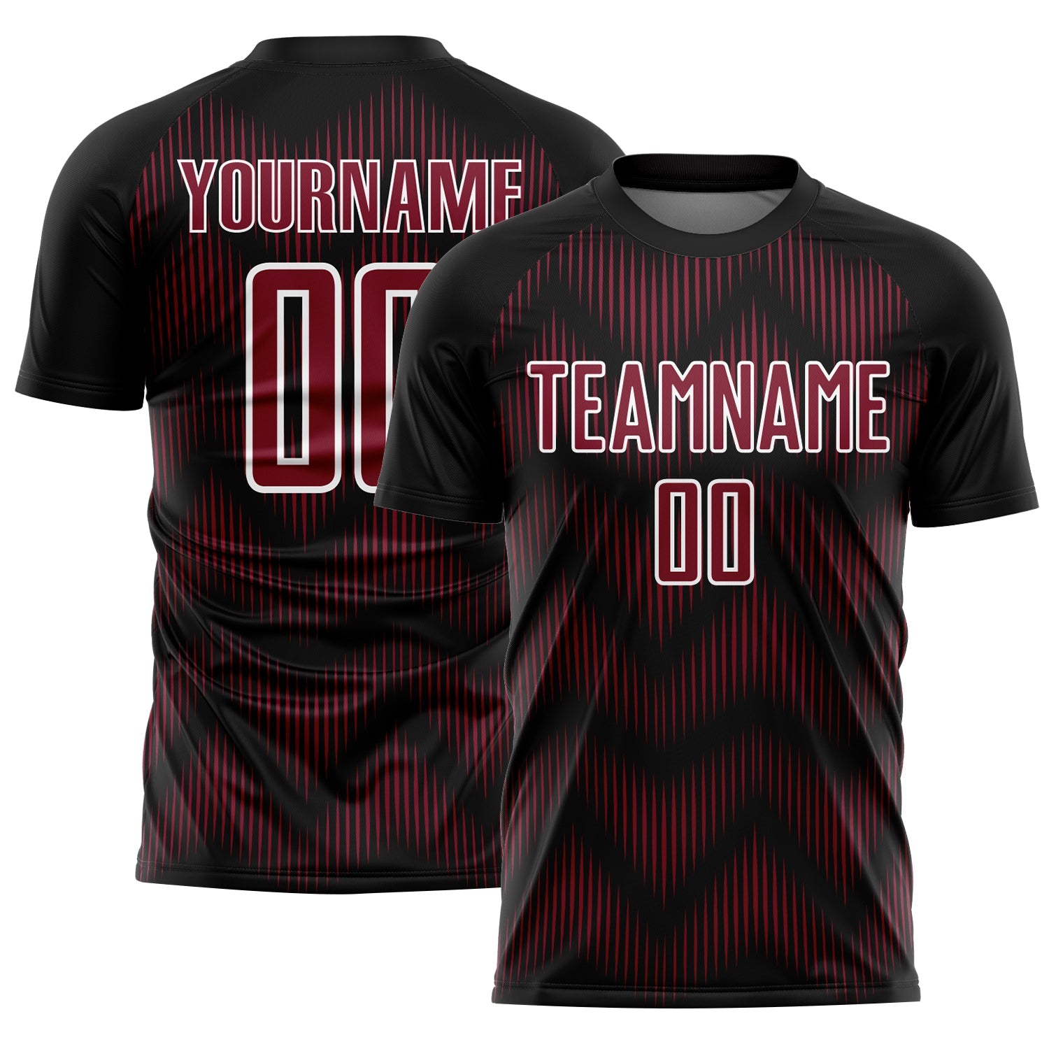 Custom Black Crimson-White Line Sublimation Soccer Uniform Jersey - Sky-Custom
