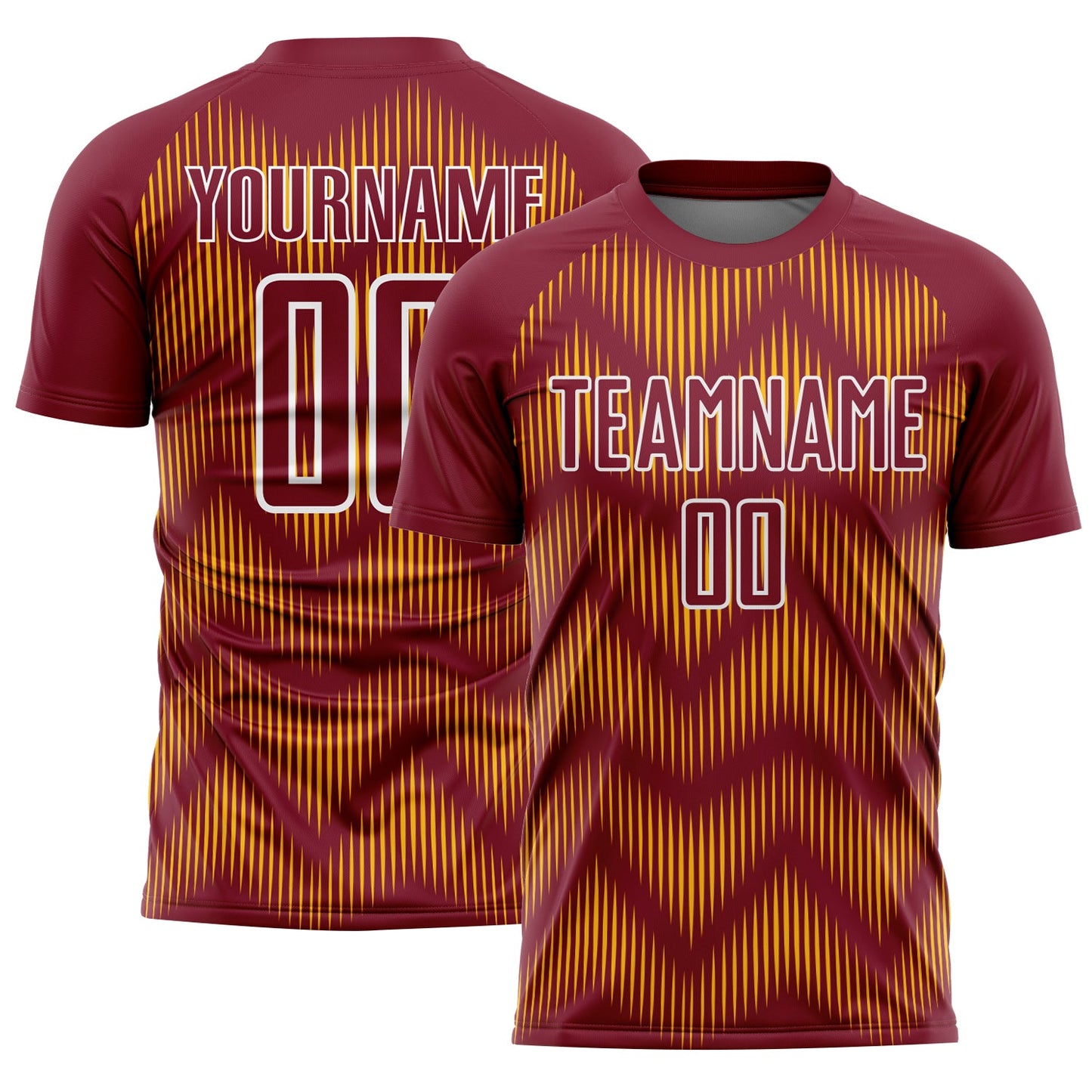 Custom Crimson Gold-White Line Sublimation Soccer Uniform Jersey - Sky-Custom