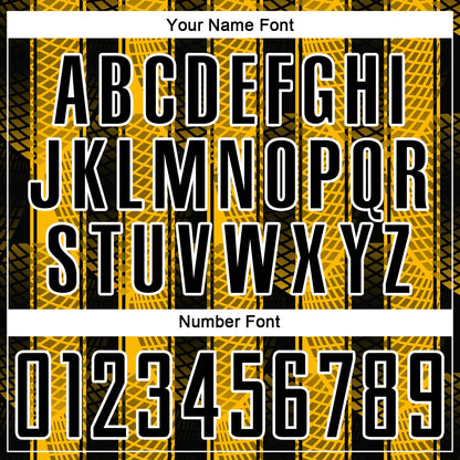 Custom Black Gold-White Abstract Network Sublimation Soccer Uniform Jersey - Sky-Custom