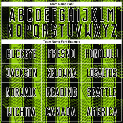 Custom Black Neon Green-White Abstract Network Sublimation Soccer Uniform Jersey - Sky-Custom