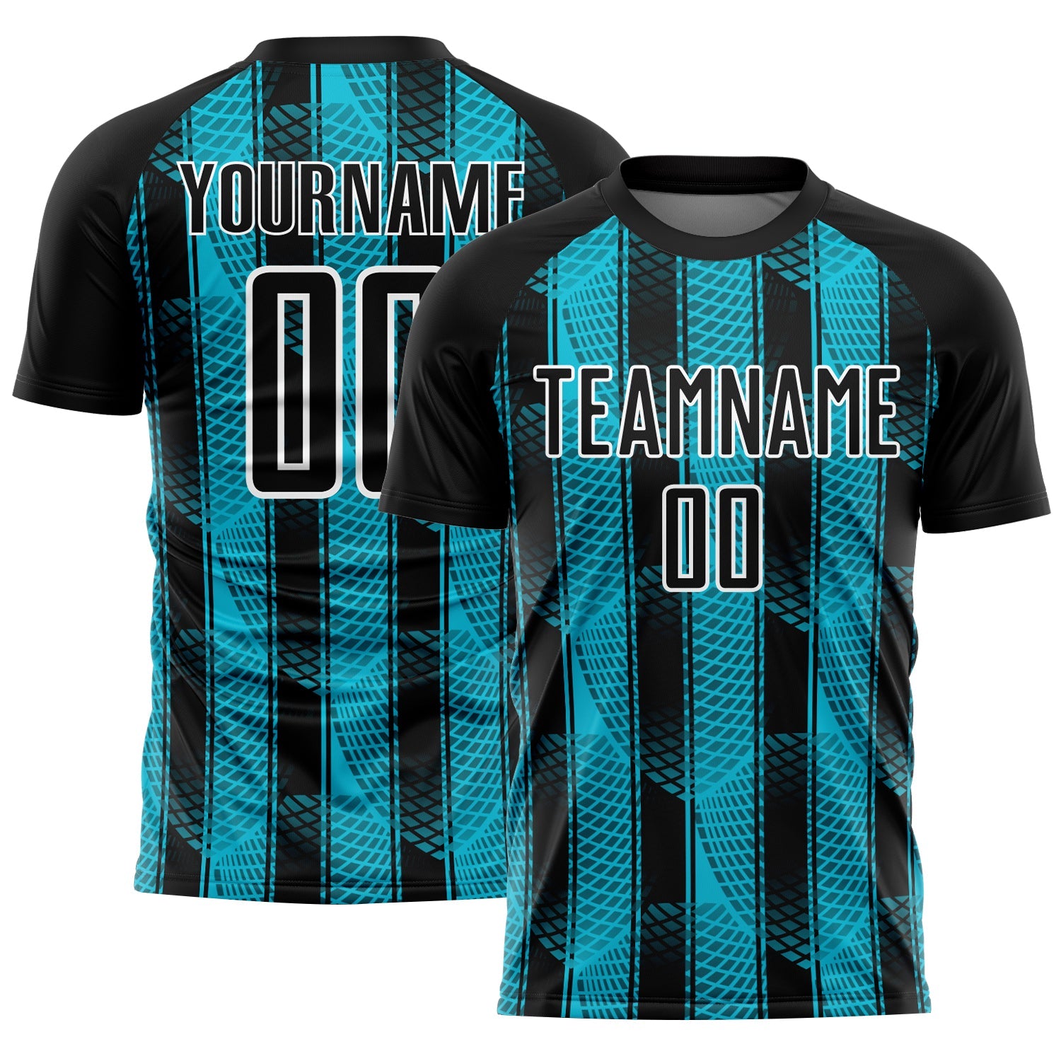 Custom Black Lakes Blue-White Abstract Network Sublimation Soccer Uniform Jersey - Sky-Custom