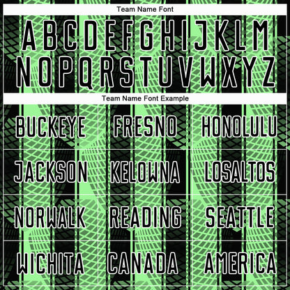 Custom Black Pea Green-White Abstract Network Sublimation Soccer Uniform Jersey - Sky-Custom