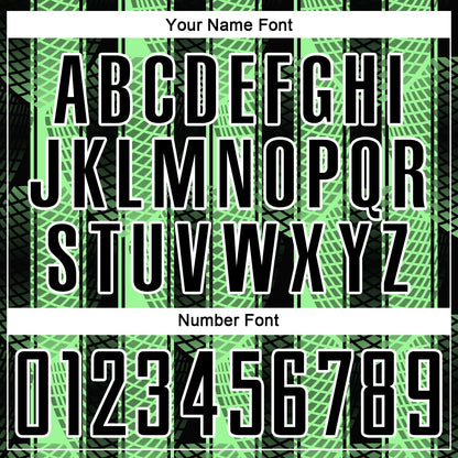 Custom Black Pea Green-White Abstract Network Sublimation Soccer Uniform Jersey - Sky-Custom