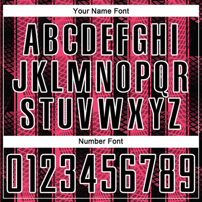 Custom Black Neon Pink-White Abstract Network Sublimation Soccer Uniform Jersey - Sky-Custom